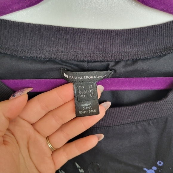 MNG Rare Graphic Rock n Roll Dancer Guitar Embroidered Studded Mini Dress XS - Picture 7 of 16